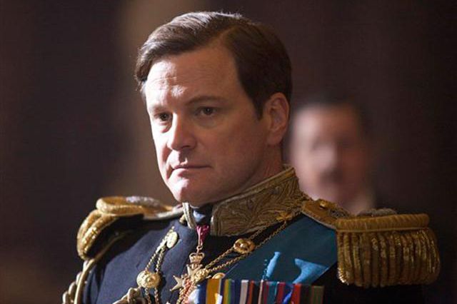 Mr. Darcy as King George IV in The King's Speech